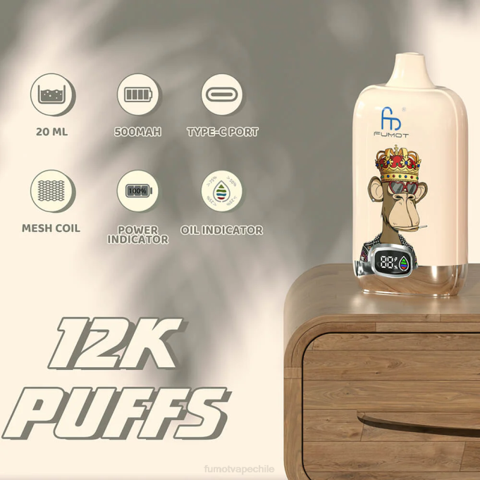 Fumot Digital Box vapeador desechable 12000 - 20ml (1 pieza) 408J141 | Fumot Vape Chile hielo de piña