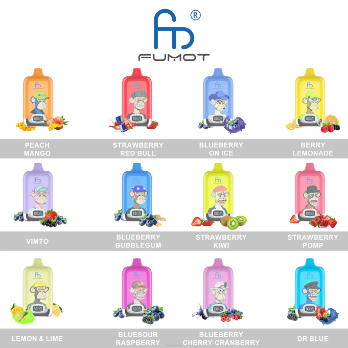 Fumot Digital Box vapeador desechable 12000 - 20ml (1 pieza) 408J143 | Fumot Vape Precio sandía frambuesa