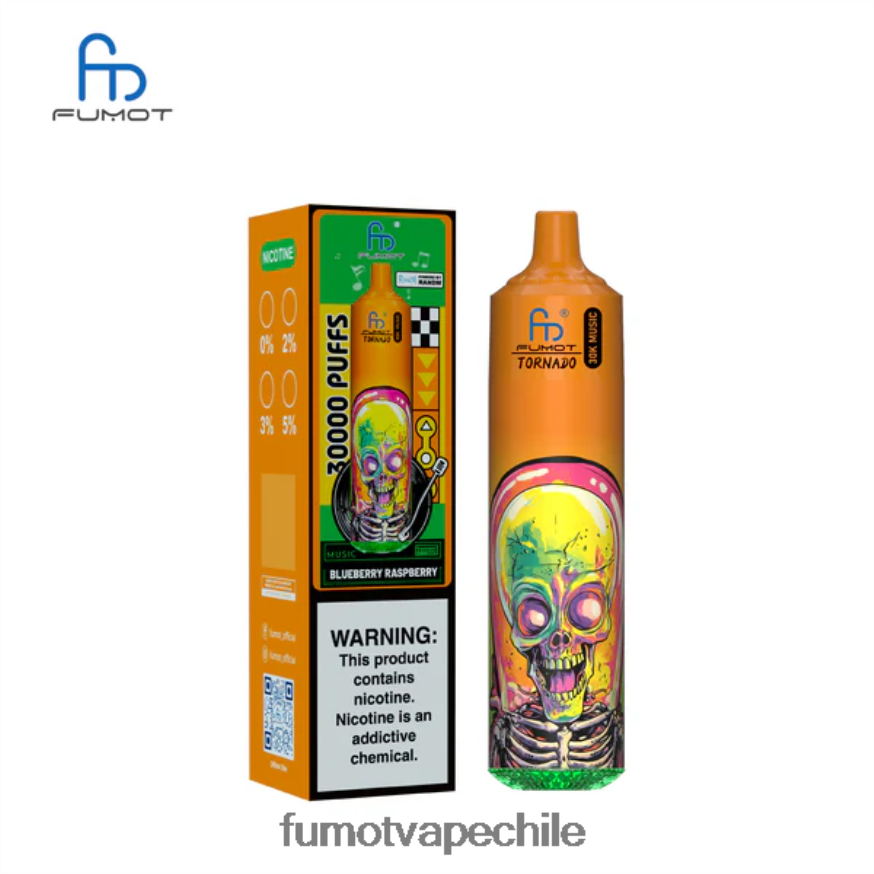 Fumot Cigarette 2T6JLF5 frambuesa arándano Fumot Tornado música de 30k